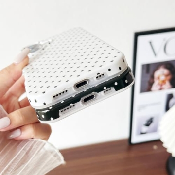 Yeddabox iPhone 16 Cute Polka Dot Case for Women