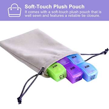 XINHOME Pill Organizer 31 Day AM/PM - Travel Ready Container