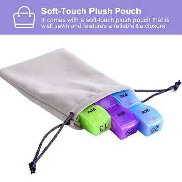 XINHOME Pill Organizer 31 Day AM/PM - Travel Ready Container