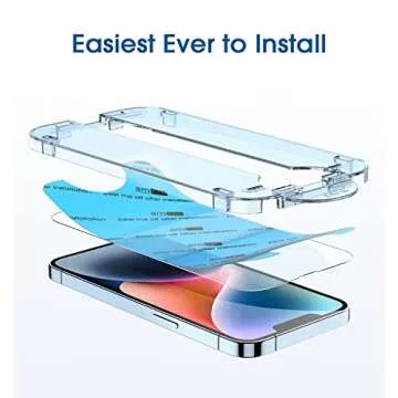 amFilm Screen Protector for iPhone 14/13/13 Pro - Easy Install