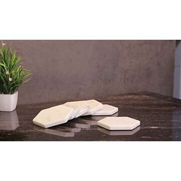 LAVAUX Marble Coasters Set - Stylish Home Protection