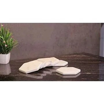 LAVAUX Marble Coasters Set - Stylish Home Protection