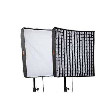 Falcon Eyes RX-24TDX 150W Roll-Flex Photo Light 3000K-5600K Bi-Color LED Photo Light with Honeycomb Grid Softbox Flexible Continuous Output Lighting for Shooting (RX-24TDX+RX-24TDXSBHC)