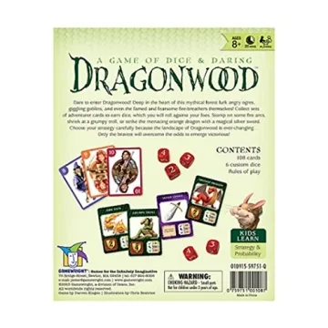 Gamewright Dragonwood A Game of Dice & Daring Board Game Multi-colored, 5"