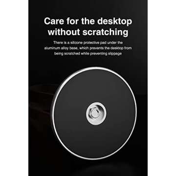 SIKAI CASE Bamboo Headphones Stand for Desk,U-Shaped Arc Design,Aluminum Alloy Non-Slip Base,Wood Headphones Stand for Desk Compatible with On-Ear Headphones for Study/Bedroom/Office(Grey)