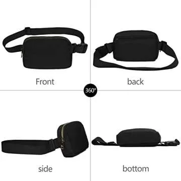 jealkip Fanny Pack Crossbody Bag for Women and Men, Belt Bag for Hiking Bum Bag with Adjustable Stra...