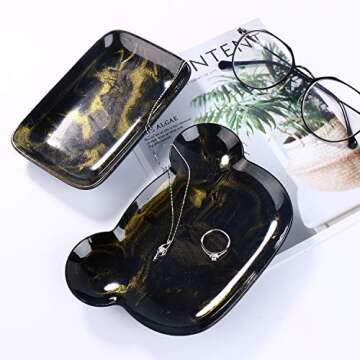 LET'S RESIN Soap Dish Resin Molds,2Pcs Resin Jewelry Dish Tray Molds, Jewelry Tray Molds for DIY Jewelry Ring Dish Holders, Soap Dish, Home Decoration, Wedding Gift