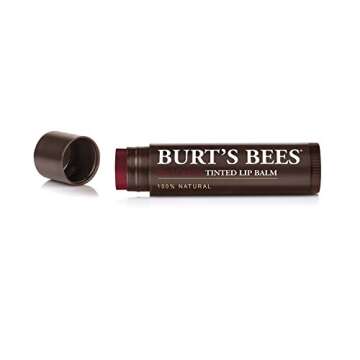 Burt's Bees 100% Natural Tinted Lip Balm, Red Dahlia with Shea Butter & Botanical Waxes – 1 Tube