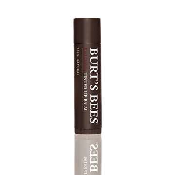 Burt's Bees 100% Natural Tinted Lip Balm, Red Dahlia with Shea Butter & Botanical Waxes – 1 Tube