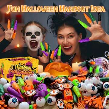 Halloween Handout Idea-Halloween Party Favors-12 Packs (205PCS) Halloween Gloves Stuffed Toys Bulk, Halloween Toys for Trick or Treat Goodies Bag Fillers Basket Stuffers Prizes for Classroom Gifts