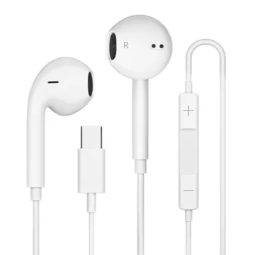 JYCHEYI USB C Headphones Wired for iPhone 16/15 Series, for iPad Pro Air 5/4/Mini 6/iPad 10th, Type ...