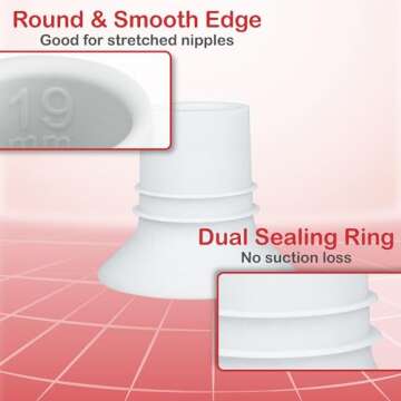 NENESUPPLY 19mm Silcone Flange Inserts for Breast Pumps