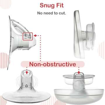 NENESUPPLY 19mm Silcone Flange Inserts for Breast Pumps