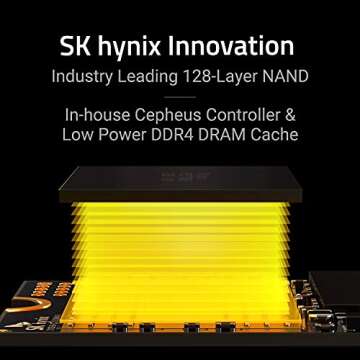 SK hynix Gold P31 2TB PCIe NVMe Gen3 M.2 2280 Internal SSD, Up to 3500MB/S, Compact, Form Factor SSD - Internal Solid State Drive with 128-Layer NAND Flash