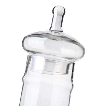 Diamond Star Set of 3 Clear Glass Apothecary Jars Elegant Storage Jar, Decorative Wedding Candy Organizer Canisters Home Decor Centerpieces (H: 9", 12.5", 14")