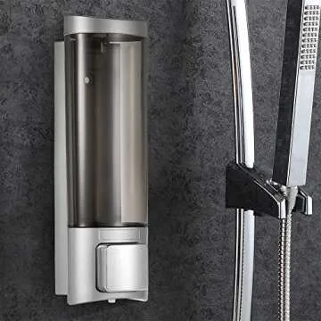 Decdeal Manual Soap Dispenser Wall Mount Liquid Shampoo Shower Gel Dispenser Hand Cleanser Washroom Lotion Dispenser for Bathroom Restroom Hotel 200ml