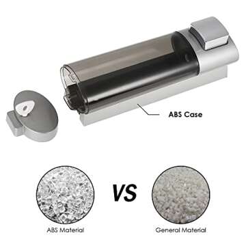 Decdeal Manual Soap Dispenser Wall Mount Liquid Shampoo Shower Gel Dispenser Hand Cleanser Washroom Lotion Dispenser for Bathroom Restroom Hotel 200ml