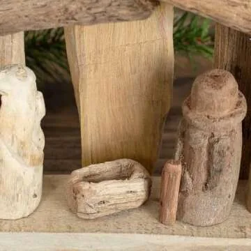 Natural Driftwood Nativity Display for Unique Decor