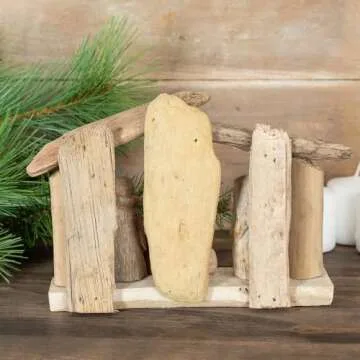 Natural Driftwood Nativity Display for Unique Decor
