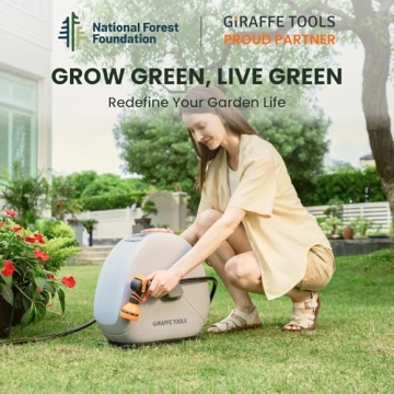 Giraffe Tools 82FT Retractable Hose Reel with Auto Rewind