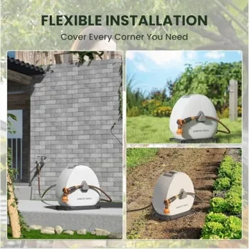 Giraffe Tools 82FT Retractable Hose Reel with Auto Rewind