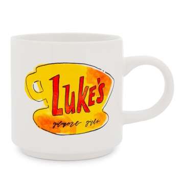 Gilmore Girls Luke's Diner Single Stackable Ceramic Mug | Coffee Cup For Espresso, Tea, Cocoa | Hold...