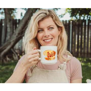 Gilmore Girls Luke's Diner Single Stackable Ceramic Mug | Coffee Cup For Espresso, Tea, Cocoa | Holds 13 Ounces