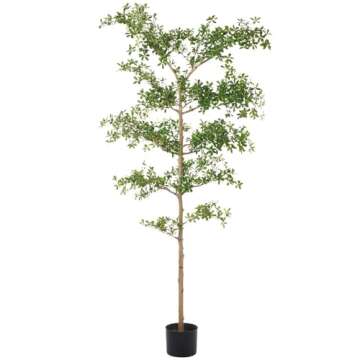 8' Shady Lady Olive Silk Tree w/Pot -Green