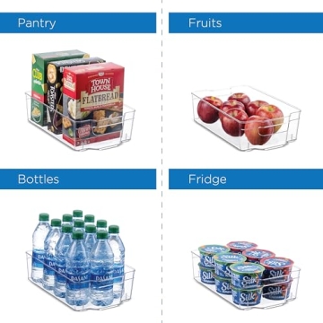Set of 10 Stackable Refrigerator Organizer Bins