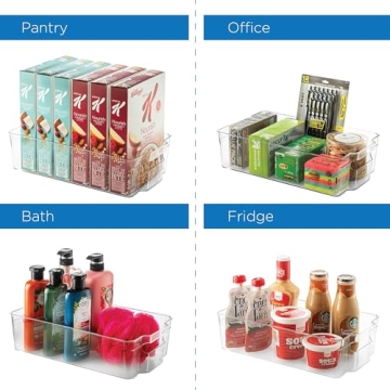 Set of 10 Stackable Refrigerator Organizer Bins