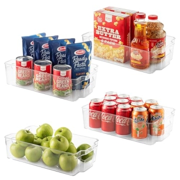Set of 10 Stackable Refrigerator Organizer Bins
