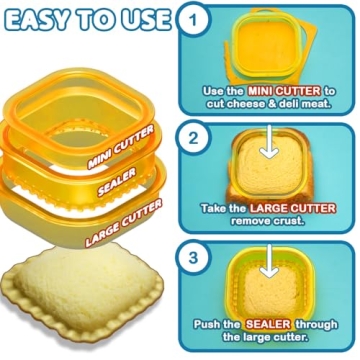 Sandwich Cutter and Sealer - Fun Crustless Maker for Kids