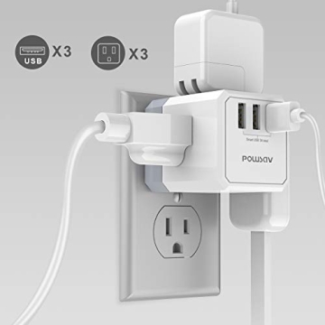 3-Outlet USB Charger & Extender - Home & Office
