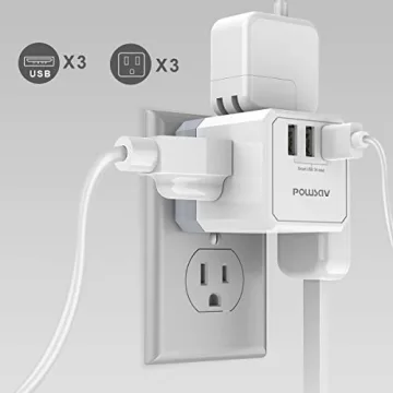 3-Outlet USB Charger & Extender - Home & Office