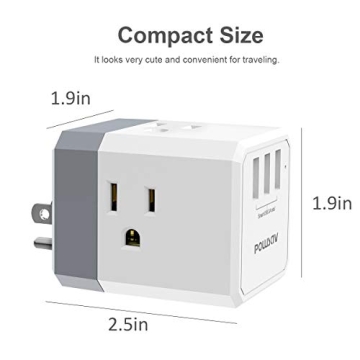 3-Outlet USB Charger & Extender - Home & Office