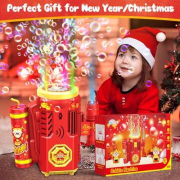 Skirfy Bubble Machine with Lights for Magical Parties