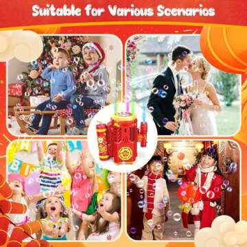 Skirfy Bubble Machine with Lights for Magical Parties