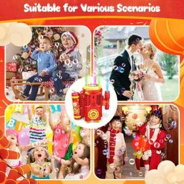 Skirfy Bubble Machine with Lights for Magical Parties