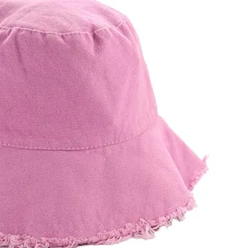 boderier Wide Brim Cotton Bucket Hat for Summer Fun