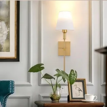 Battery Operated Wall Sconces Set of 2 - Gold