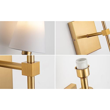 Battery Operated Wall Sconces Set of 2 - Gold