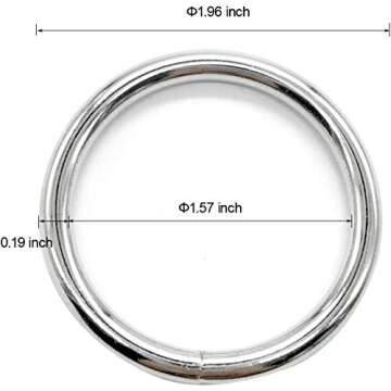 Ewparts 10 Pack Metal Rings for Macrame Crafts - Durable 2 Inch Rings