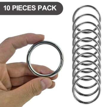 Sturdy Ewparts 2" Metal Rings for Crafts - 10 Pack