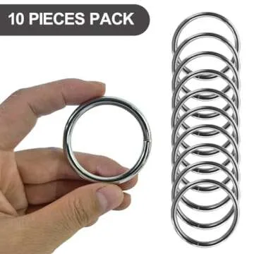 Sturdy Ewparts 2" Metal Rings for Crafts - 10 Pack