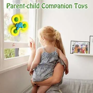 3PCS Suction Cup Spinner Toys for Toddlers and Kids