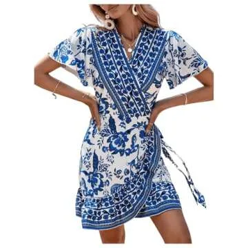 Stylish WDIRARA Summer Floral Dress for Women