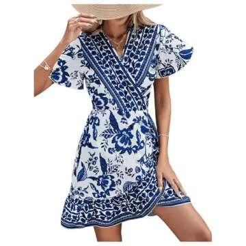 Stylish WDIRARA Summer Floral Dress for Women