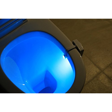 Original Toilet Night Light 2 Pack, ZEZHOU Motion Sensor Activated LED Lamp, Fun 8 Colors Changing Bathroom Nightlight Add on Toilet Bowl Seat, Perfect Decorating Gadget for Dad Adults Kids Toddler