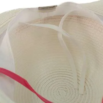 C.C Girls Kids Wording Sayings Summer Beach Pool Floppy Dress Sun Adjustable Hat Hello Sunshine, White