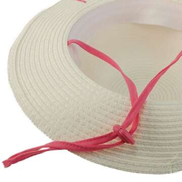 C.C Girls Kids Wording Sayings Summer Beach Pool Floppy Dress Sun Adjustable Hat Hello Sunshine, White